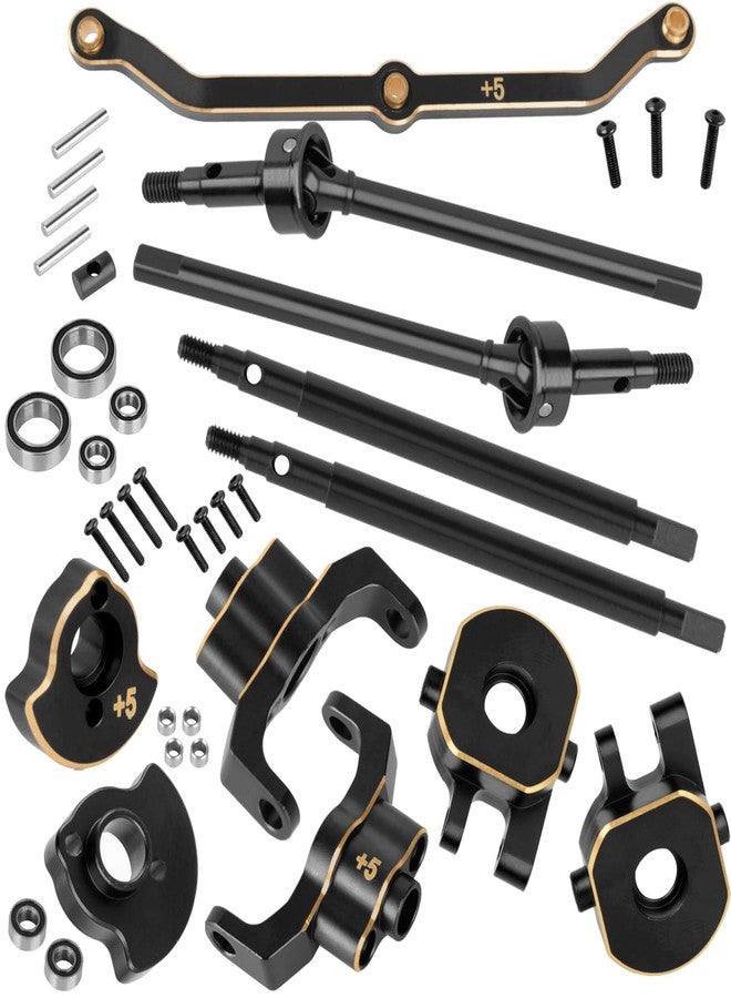 BRCatWPark RC Brass Axle widening (+5mm Wider on Each Side) Upgrades Part for 1/18 TRX4M,Front & Rear+5mm Wider on Each Side,BRCatWPark RC Brass Axle widening Hop-Up - Image 1